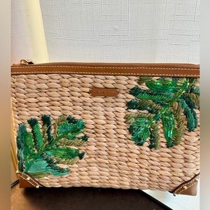 MICHAEL Michael Kors Malibu Tan Raffia Clutch